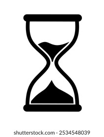 time icon. hourglass icon vector on white background