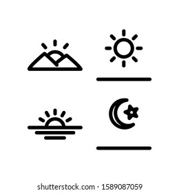 Time Icon. Islamic & Ramadan Icon Set Vector Logo Symbol.
