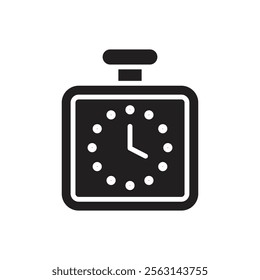 Time icon Isolated flat vector in outline