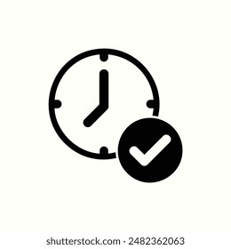 icono de tiempo, icono de glifo aislado tema cultura islámica