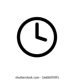 time icon isolated on white background. vector illustration