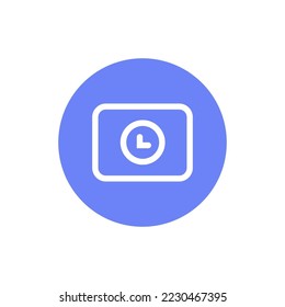 Time icon isolated on white background.
