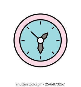 Icono de tiempo aislado sobre un fondo blanco. Ilustración vectorial.
