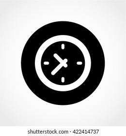 time Icon Isolated on White Background