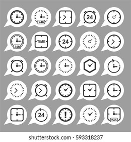 Time icon isolated sign symbol. Flat vector illustration. Can be used for mobile and web design.

