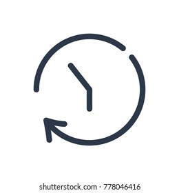 Time Icon. Isolated Watch And Time Icon Line Style. Premium Quality Vector Symbol Drawing Concept For Your Logo Web Mobile App UI Design.