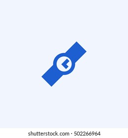 Time icon, isolated, white background