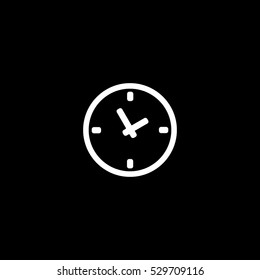 Time icon, isolated, white background