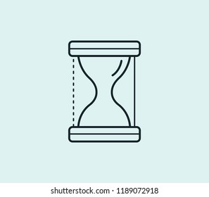 Time icon line isolated on clean background. Time icon concept drawing icon line in modern style. Vector illustration for your web mobile logo app UI design.