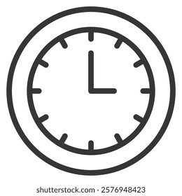 Time Icon Lineal Style Vector Illustration