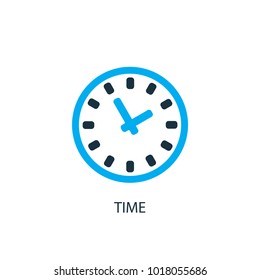 Time icon. Logo element illustration. Time symbol design from 2 colored collection. Simple Time concept. Can be used in web and mobile.