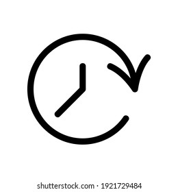 icono de tiempo o logotipo símbolo de signo aislado ilustración vectorial - iconos vectoriales de estilo negro de alta calidad

