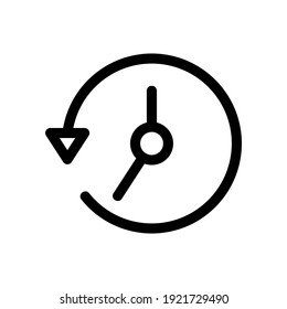 icono de tiempo o logotipo símbolo de signo aislado ilustración vectorial - iconos vectoriales de estilo negro de alta calidad
