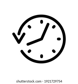 icono de tiempo o logotipo símbolo de signo aislado ilustración vectorial - iconos vectoriales de estilo negro de alta calidad
