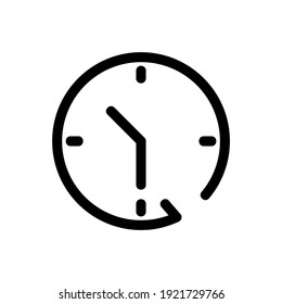 Zeitsymbol oder Logo einzeln auf Zeichen, Vektorgrafik - hochwertige Vektorsymbole mit schwarzem Hintergrund
