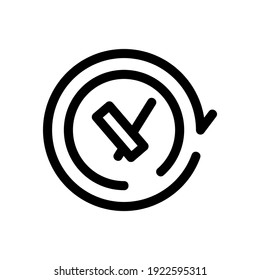icono de tiempo o logotipo símbolo de signo aislado ilustración vectorial - iconos vectoriales de estilo negro de alta calidad
