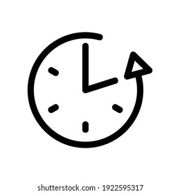 icono de tiempo o logotipo símbolo de signo aislado ilustración vectorial - iconos vectoriales de estilo negro de alta calidad
