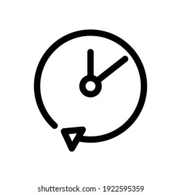 time icon or logo isolated sign symbol vector illustration - high quality black style vector icons
