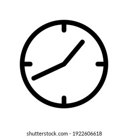 icono de tiempo o logotipo símbolo de signo aislado ilustración vectorial - iconos vectoriales de estilo negro de alta calidad
