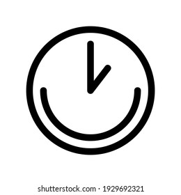 Zeitsymbol oder Logo einzeln auf Zeichen, Vektorgrafik - hochwertige Vektorsymbole mit schwarzem Hintergrund
