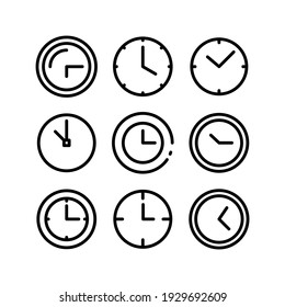 icono de tiempo o logotipo símbolo de signo aislado ilustración vectorial - Colección de iconos vectoriales de estilo negro de alta calidad
