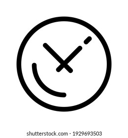 icono de tiempo o logotipo símbolo de signo aislado ilustración vectorial - iconos vectoriales de estilo negro de alta calidad
