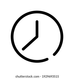 icono de tiempo o logotipo símbolo de signo aislado ilustración vectorial - iconos vectoriales de estilo negro de alta calidad
