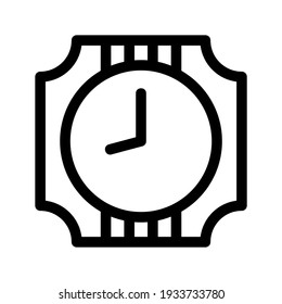 icono de tiempo o logotipo símbolo de signo aislado ilustración vectorial - iconos vectoriales de estilo negro de alta calidad
