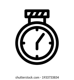 icono de tiempo o logotipo símbolo de signo aislado ilustración vectorial - iconos vectoriales de estilo negro de alta calidad
