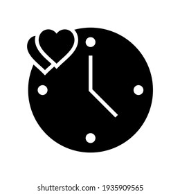 icono de tiempo o logotipo símbolo de signo aislado ilustración vectorial - iconos vectoriales de estilo negro de alta calidad
