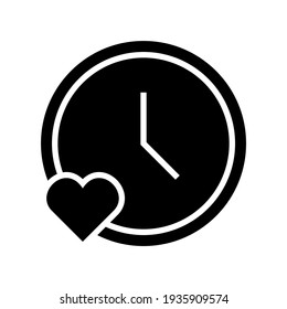 icono de tiempo o logotipo símbolo de signo aislado ilustración vectorial - iconos vectoriales de estilo negro de alta calidad
