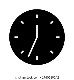 icono de tiempo o logotipo símbolo de signo aislado ilustración vectorial - iconos vectoriales de estilo negro de alta calidad
