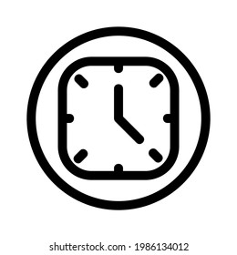 Zeitsymbol oder Logo einzeln auf Zeichen, Vektorgrafik - hochwertige Vektorsymbole mit schwarzem Hintergrund
