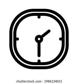 Zeitsymbol oder Logo einzeln auf Zeichen, Vektorgrafik - hochwertige Vektorsymbole mit schwarzem Hintergrund
