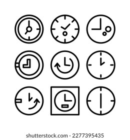 icono de tiempo o logotipo símbolo de signo aislado ilustración vectorial - Colección de iconos vectoriales de estilo negro de alta calidad
