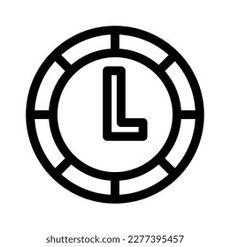 Zeitsymbol oder Logo einzeln auf Zeichen, Vektorgrafik - hochwertige Vektorsymbole mit schwarzem Hintergrund
