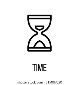 Time icon or logo in modern line style. High quality black outline pictogram for web site design and mobile apps. Vector illustration on a white background. 