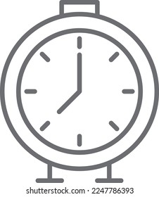 time icon. Modern icon in flat style. Vector illustration with business theme. Detailed outline icon
