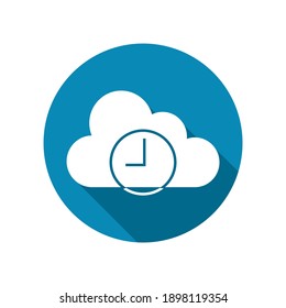 icono de tiempo en la nube. aislado de fondo blanco. ilustración vectorial