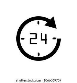 Time icon on white background
