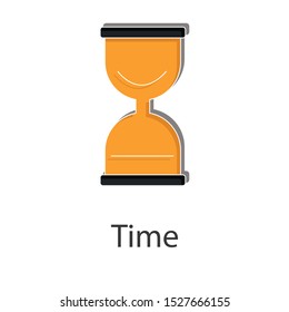 Time icon on white background. Business creative idea design for your project. Flat vector illustration use for presentation.