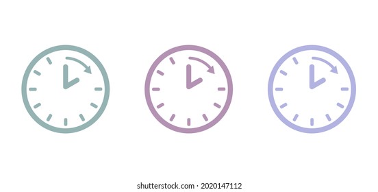 Zeitsymbol auf weißem Hintergrund, Vektorgrafik