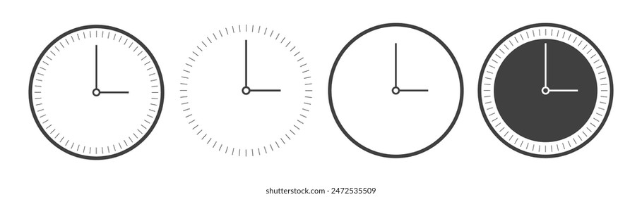 time icon on white background