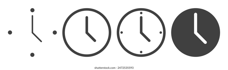 time icon on white background
