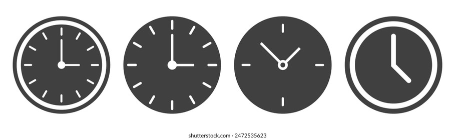 time icon on white background.