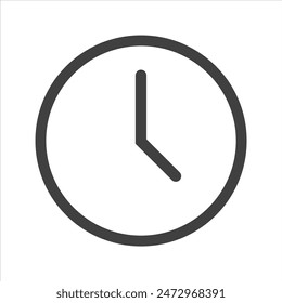 time icon on white background.