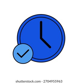 time icon outline editable stroke line drawing eps.