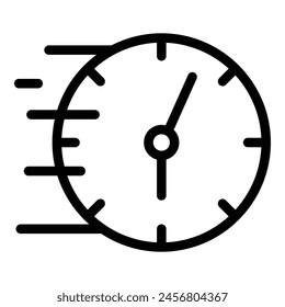 Time icon outline vector. World zone. Clock map