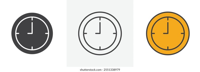 Paquete de iconos de tiempo. Ilustración vectorial. EPS10