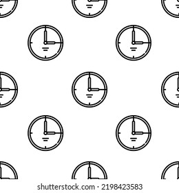 time icon pattern. Seamless time pattern on white background.